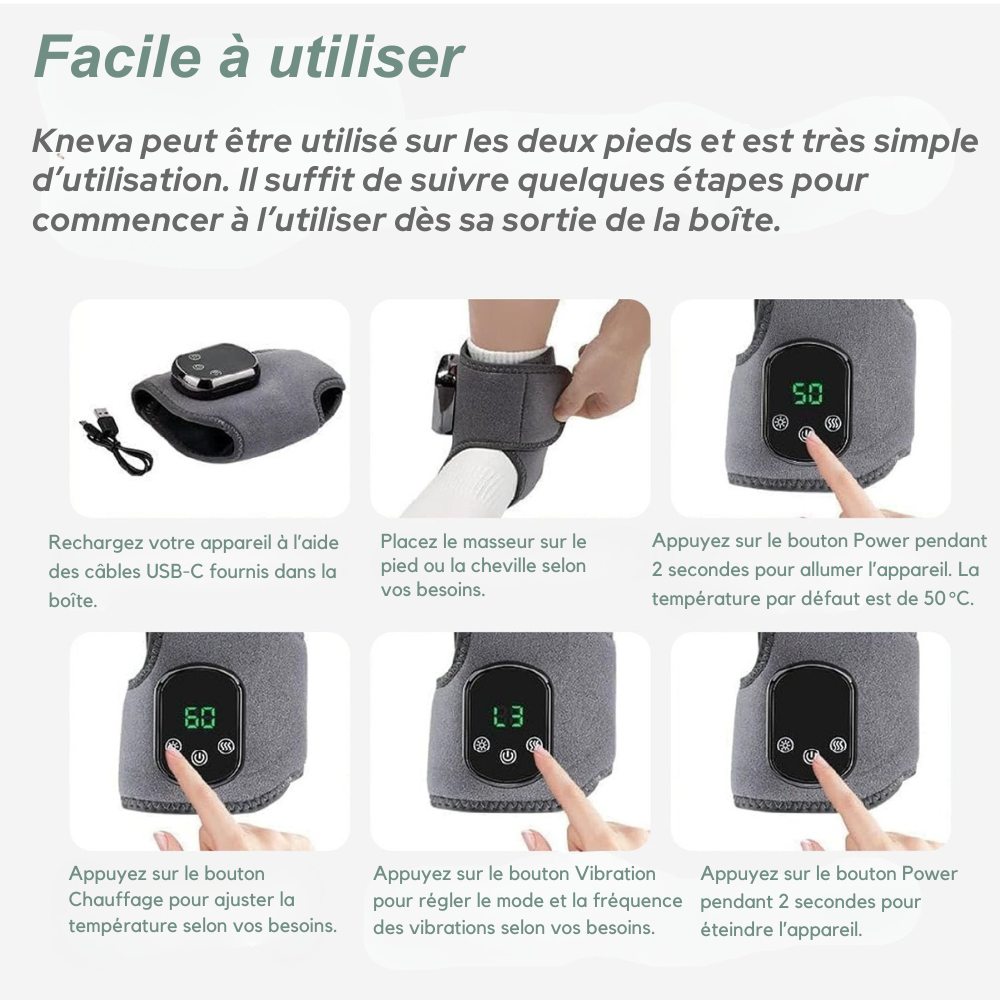KNEVA™ — Appareil de massage des pieds pour un soulagement immédiat et durable